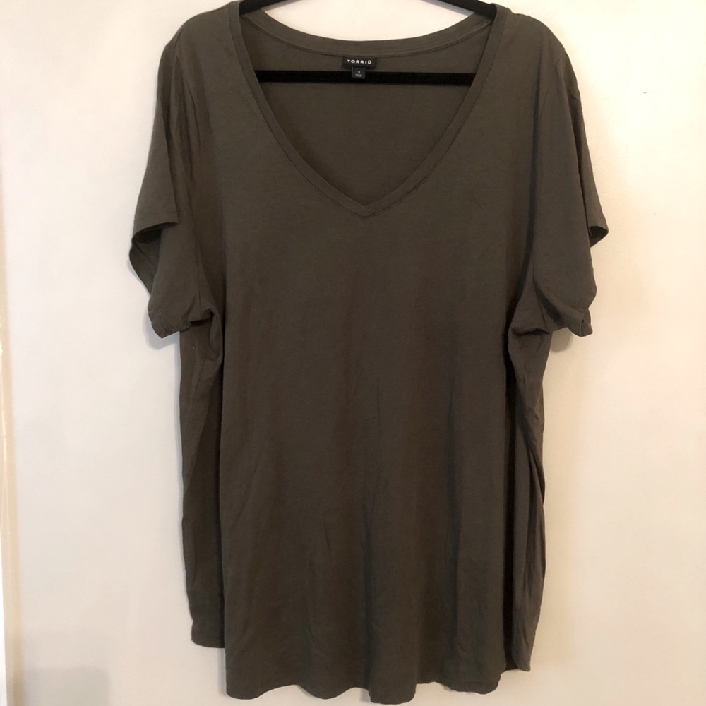 Torrid Hunter Green V-Neck